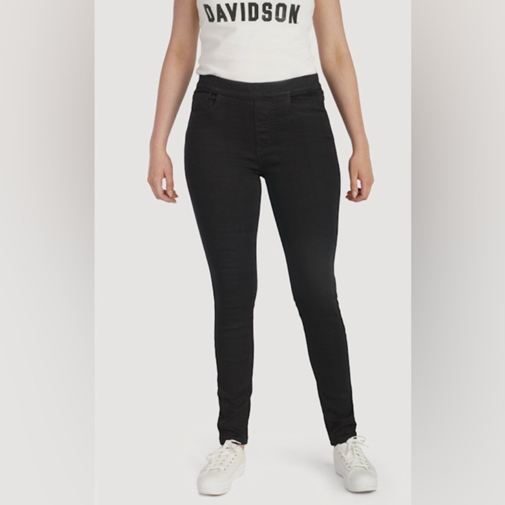 Harley Davidson HS high rise skinny pull on jeans Black Skinny Jeans NWT